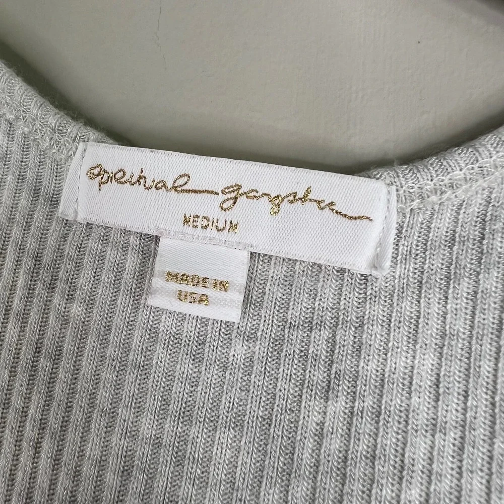 Spiritual Gangster Gray Ribbed Jogger Jumpsuit Lounge Tie Waist Pockets